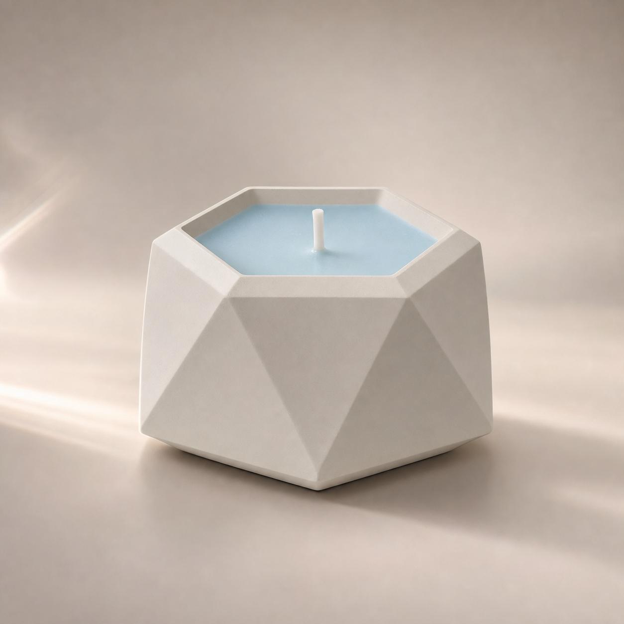 Գիպսե մոմակալ և մոմ «Sky Geometric»